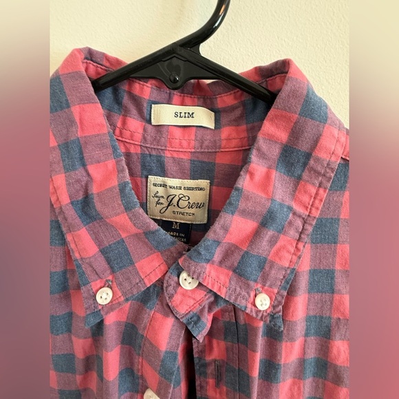 J. Crew Pink and Blue Casual Button Down Shirt - Picture 3 of 3